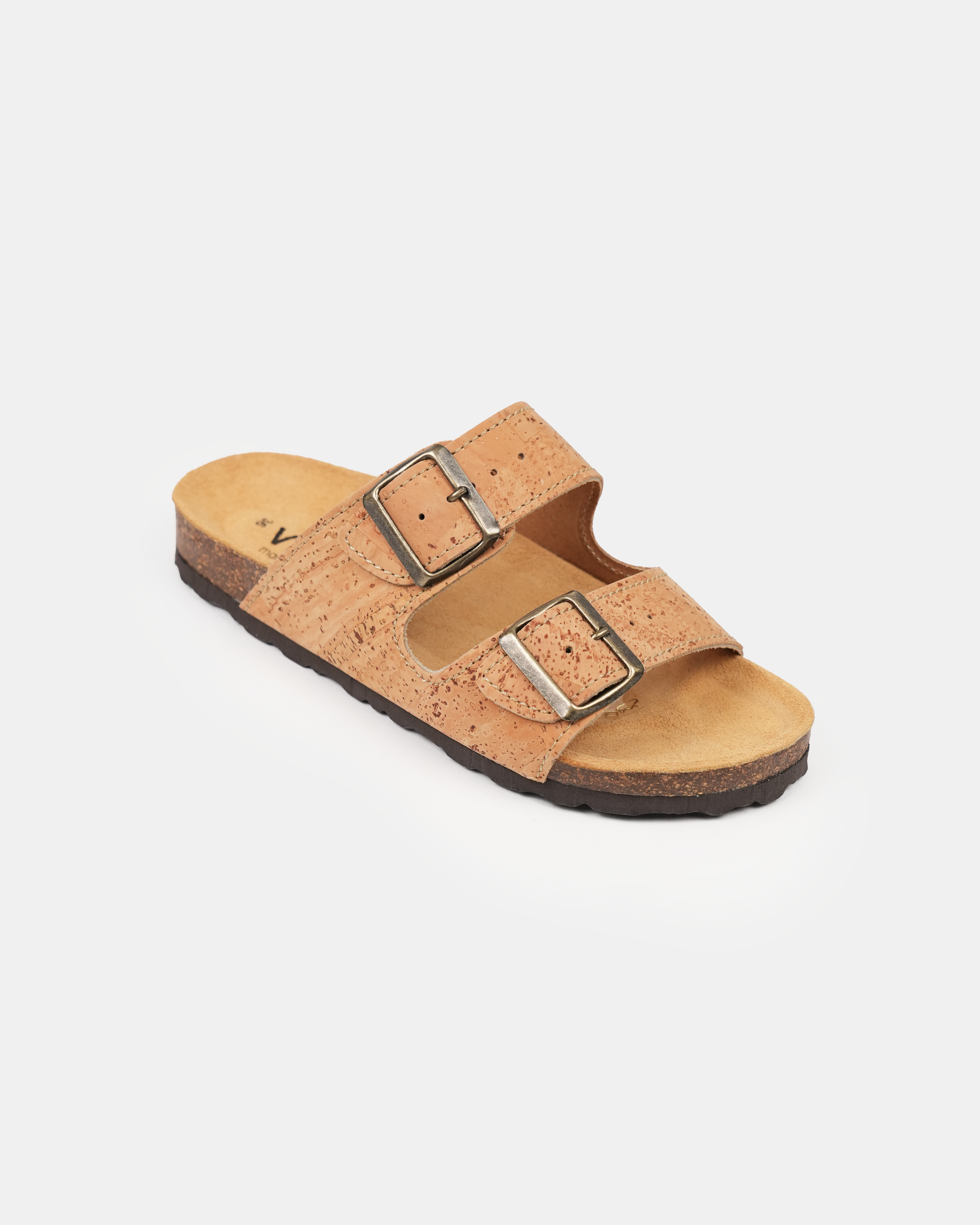 Chinelo Em Cortiça Com Dupla Fivela Velen